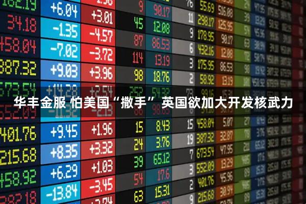 华丰金服 怕美国“撒手” 英国欲加大开发核武力