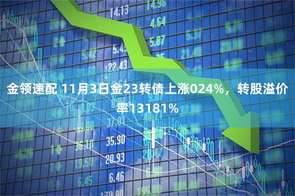 金领速配 11月3日金23转债上涨024%，转股溢价率13181%